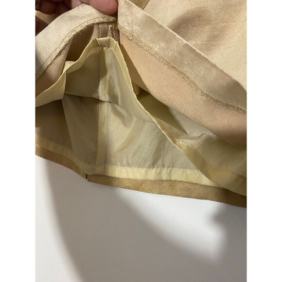 Liz Claiborne Liz Sport Size 14 Pencil Skirt Knee Length Zipper Brown Tan Cream - Picture 5 of 6